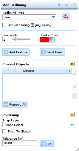 Add redlining tool dialog