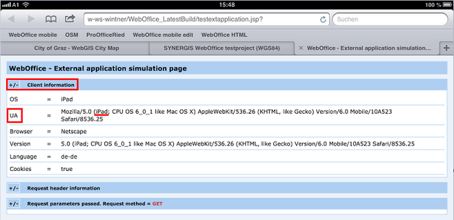 Read device ID from "testextapplication.jsp"