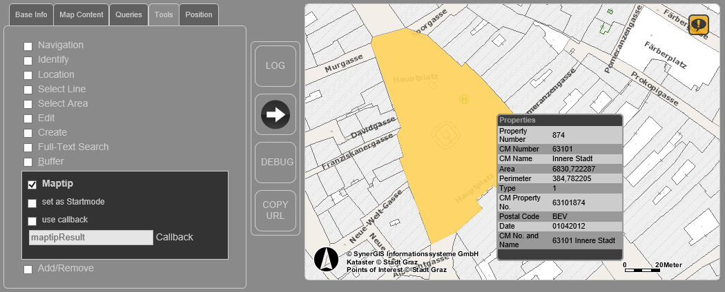 WebOffice map widget testcontainer - Maptip Tool WebOffice map widget testcontainer - Maptip Tool