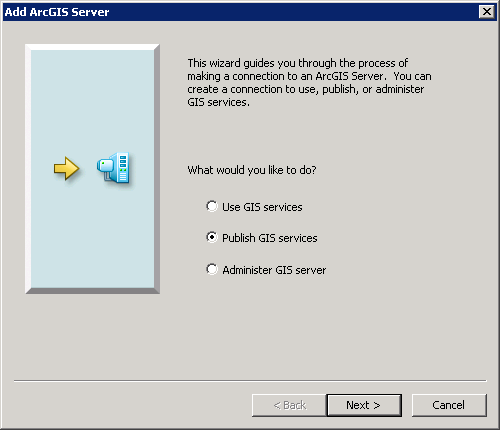 ArcGIS Server must have at least publishing rights