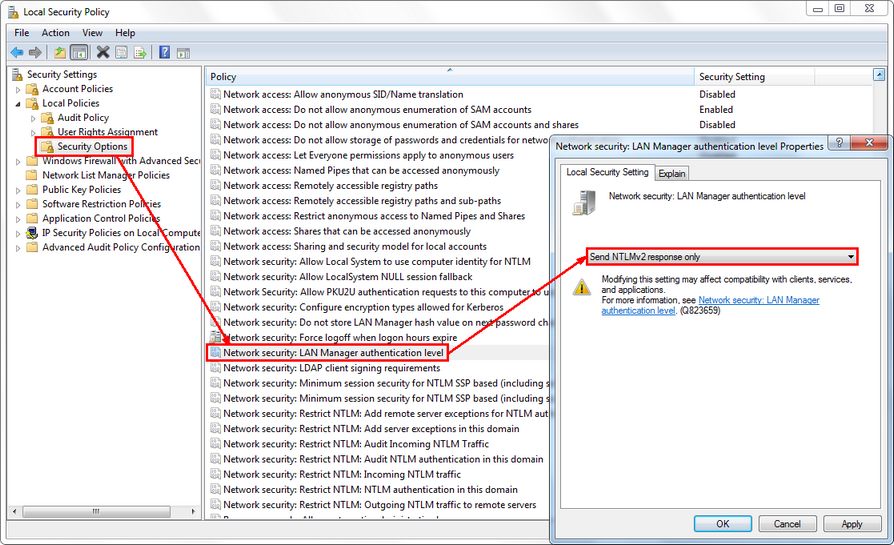 Network security settings of GIS Server