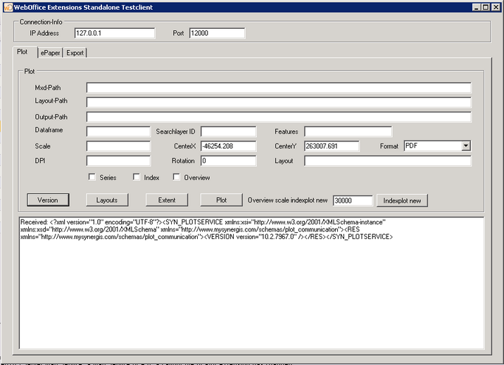 WebOffice extensions 10.3 Standalone Testclient - check for version