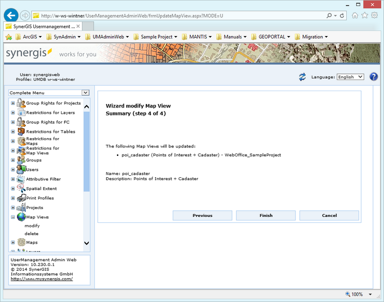 Modify a map view - step 4