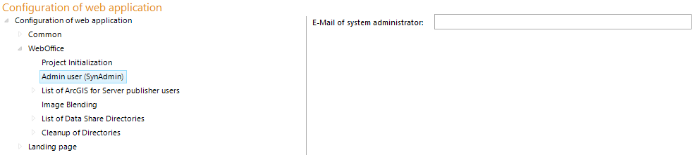 Admin user (SynAdmin) configuration