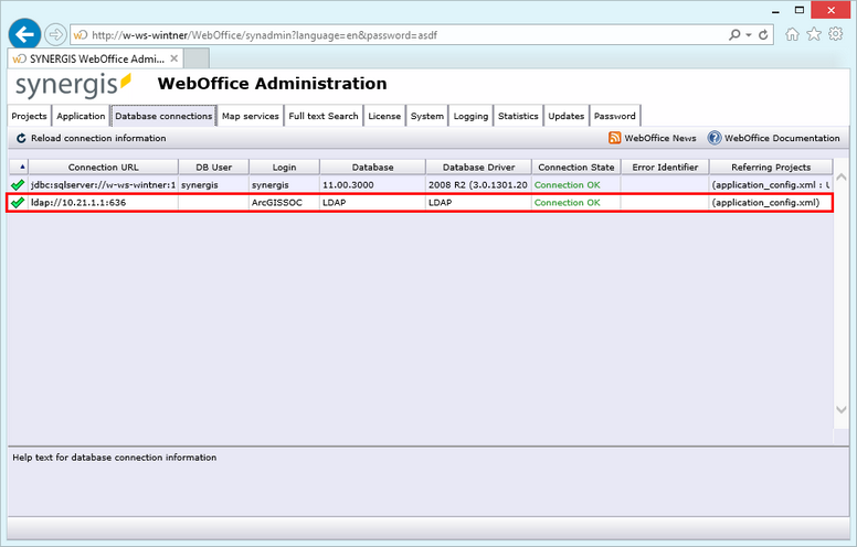 Successful LDAP connection over SSL