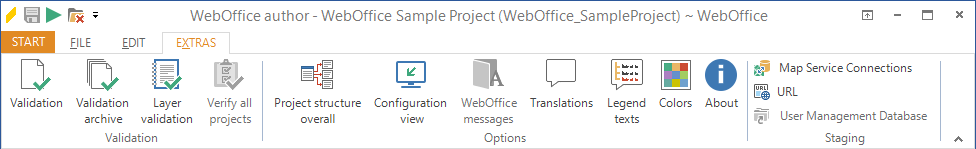 WebOffice author extras menu
