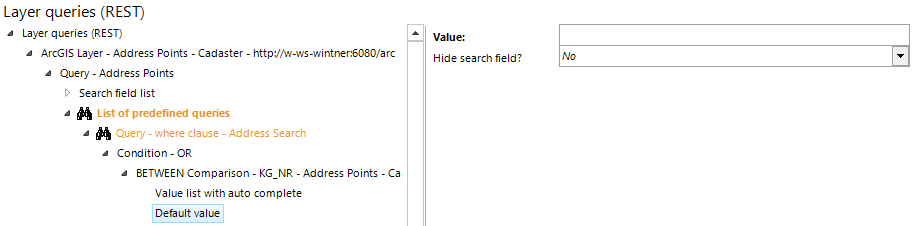 Default value configuration