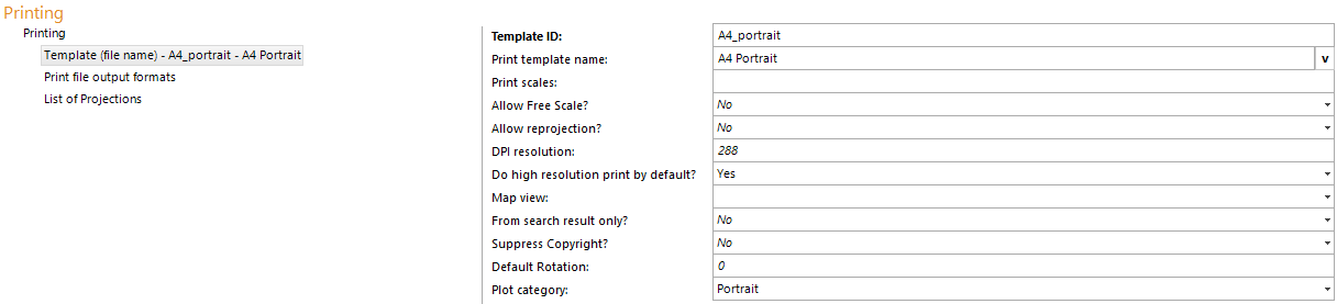 Template (File Name) configuration