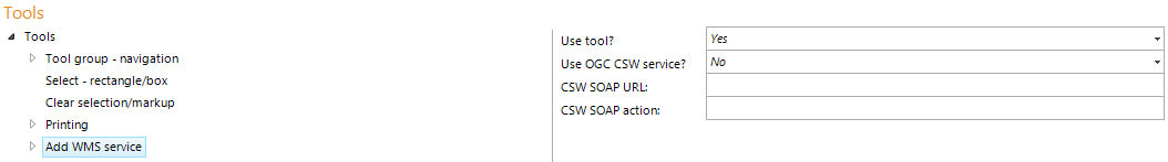 Add WMS service tool configuration Add WMS service tool configuration