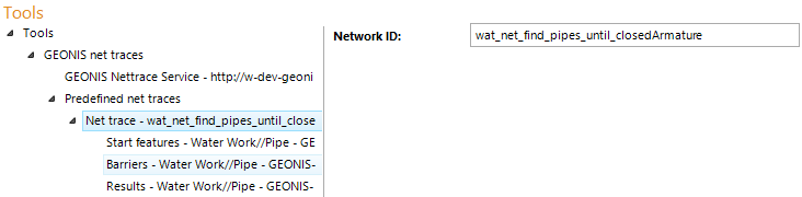 GEONIS net trace configuration