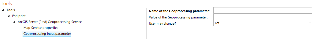 Geoprocessing input parameter configuration
