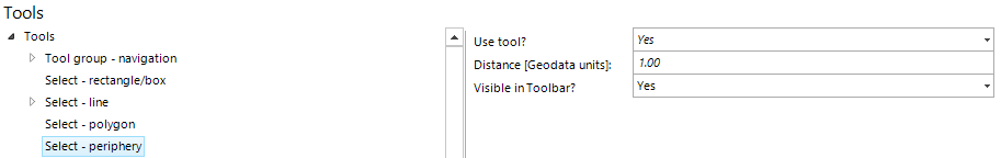 Select - Periphery tool configuration