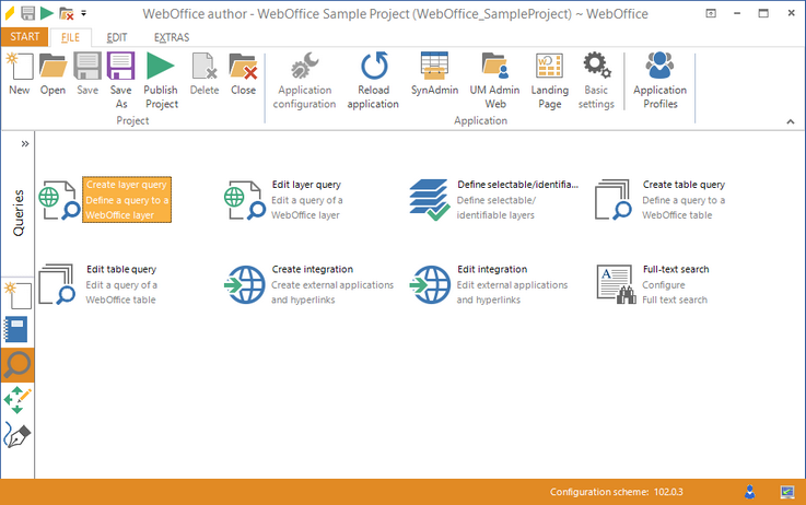 Starting the wizard "Create layer query"
