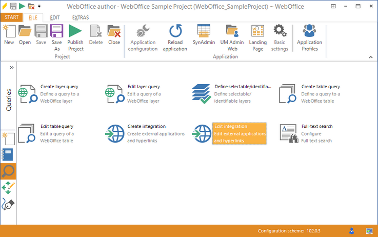 Starting the wizard "Edit integration"