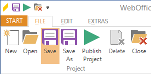Save the project configuration