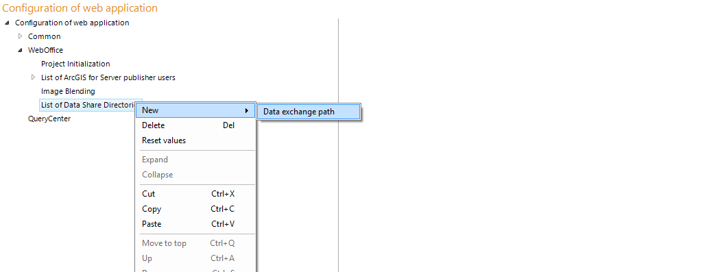 Add a data exchange path