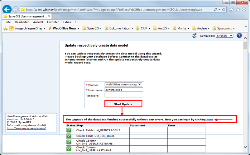 Create or update the data model in UserManagementAdminWeb