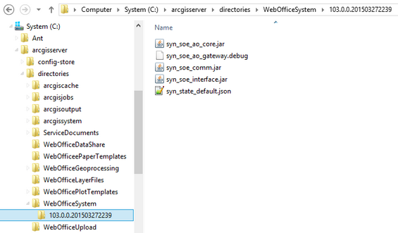 Content of the subfolder of the synergis directory Content of the subfolder of the synergis directory