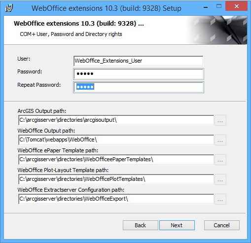 Installation with a local Windows user