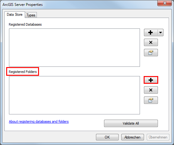 Registration of folders
