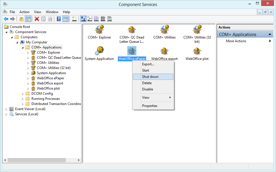 Shut down the component services before installing an ArcGIS for Desktop patch