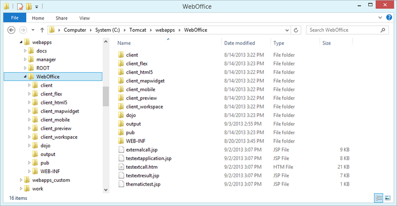 WebOffice 10.3 SP2 web application top level directories WebOffice 10.3 SP2 web application top level directories
