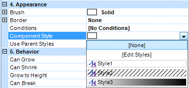 Setting a component style
