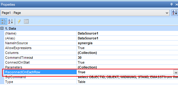Data source properties