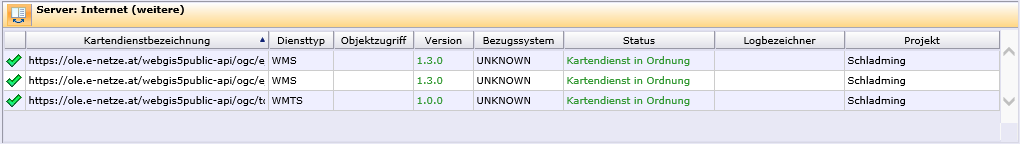 Kartendienste: Server (Internet) Kartendienste: Server (Internet)