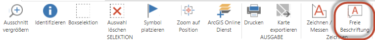 Werkzeug 'Freies Beschriften' im WebOffice core client Werkzeug 'Freies Beschriften' im WebOffice core client