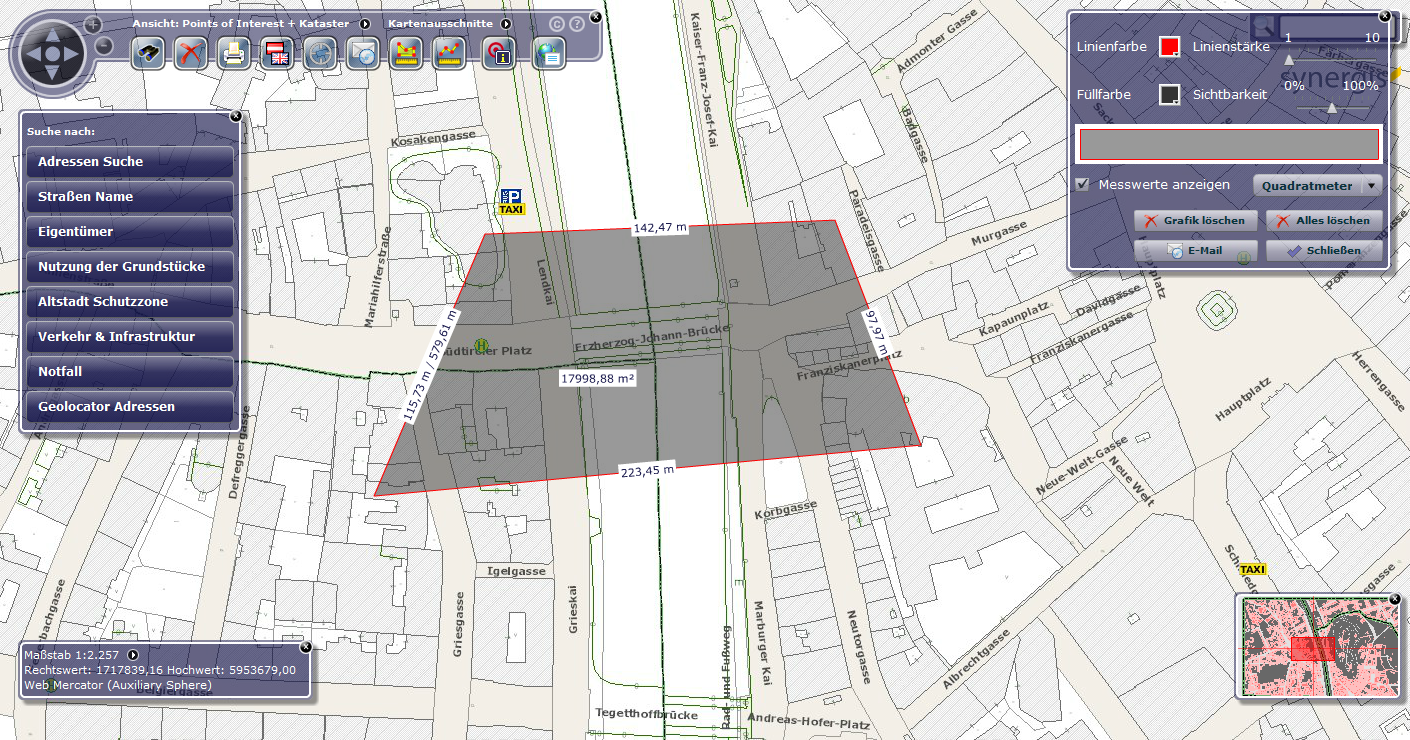 Fläche messen im flex Client