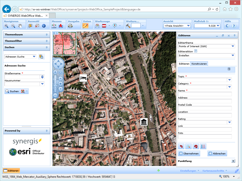 Aktiviertes Editier-Werkzeug im WebOffice html client Aktiviertes Editier-Werkzeug im WebOffice html client