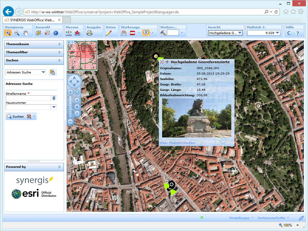 MapTip Bilder im WebOffice html Client