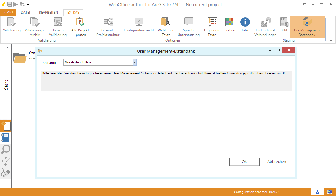 Usermanagement Staging in WebOffice author
