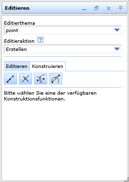 Konstruktionswerkzeuge zum Erstellen von Punktobjekte