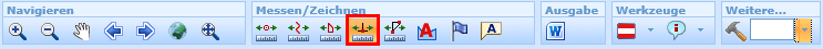 Werkzeug 'Lotrechtes messen' im WebOffice html client