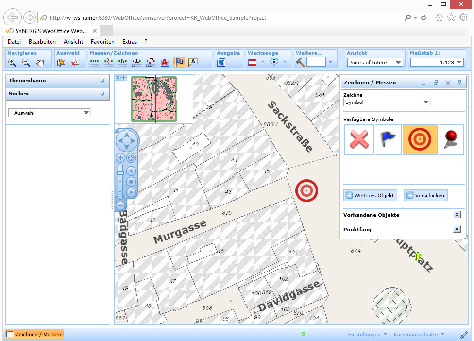 Symbol platzieren im WebOffice html client