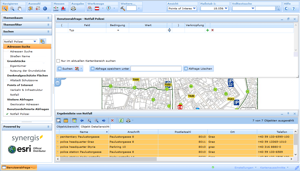 Gespeicherte benutzerdefinierte Abfrage im WebOffice html Client
