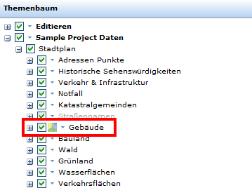 Symbol zur "Einfachen thematischen Kartierung" im Themenbaum