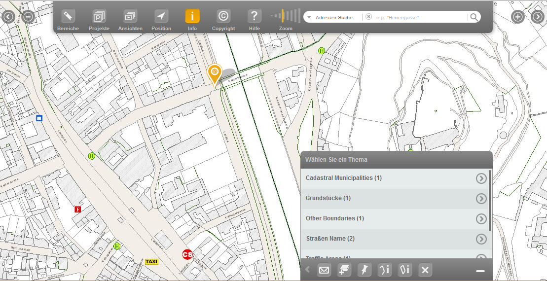 Identifizieren mittels Klick (Touch) im mobile Client