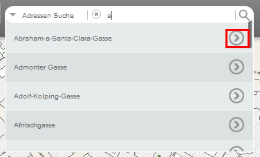 Aufrufen des Suchergebnisses für einen Vorschlagswert