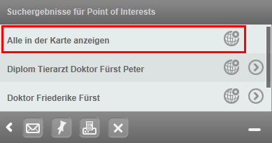 Mehrfachtreffer durch einen Klick in der Karte anzeigen