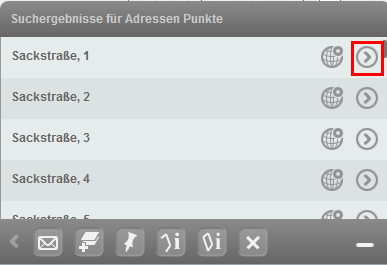 Aufrufen der Detailansicht zu einem Objekt aus der Objektübersicht im mobile Client