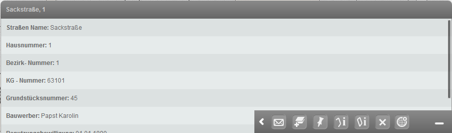 Detailansicht zu einem Objekt im mobile Client