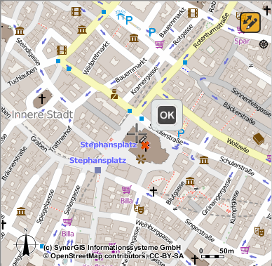 Editieren im WebOffice map widget