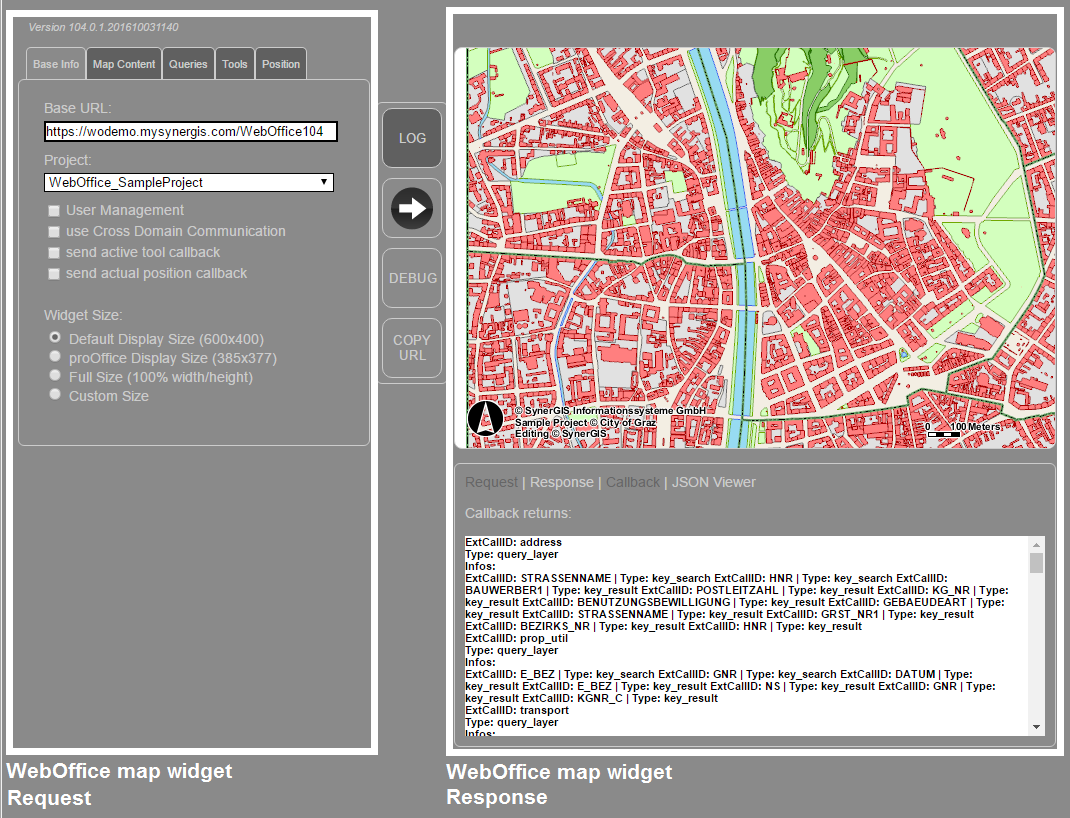 WebOffice map widget Testcontainer WebOffice map widget Testcontainer