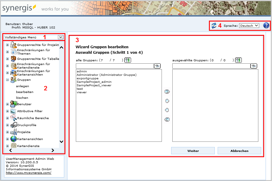 UserManagement Admin Web Benutzeroberfläche UserManagement Admin Web Benutzeroberfläche