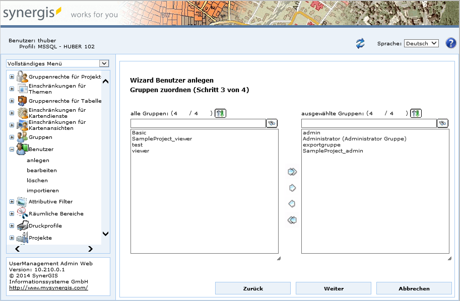 Benutzer anlegen - Schritt 3