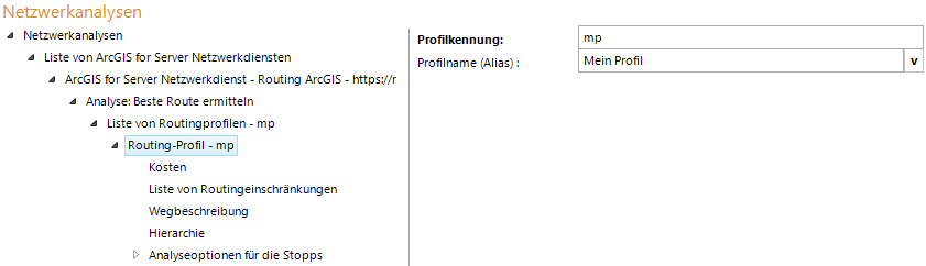 Konfiguration Routing-Profil