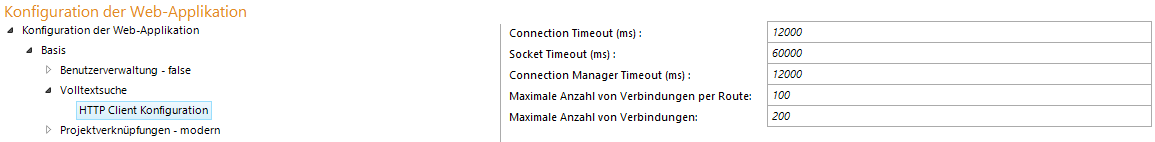 HTTP Client Konfiguration - Konfiguration